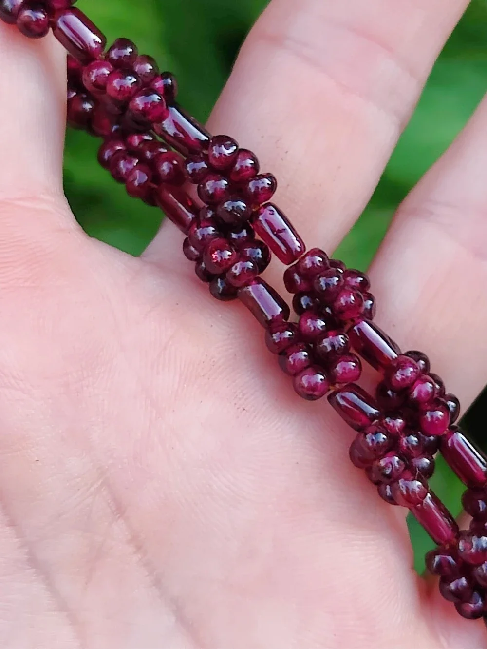 Vintage Bohemian Garnet Necklace